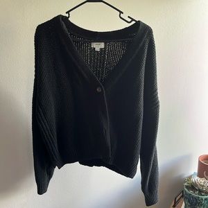 Aerie Black Cropped cardigan - XL